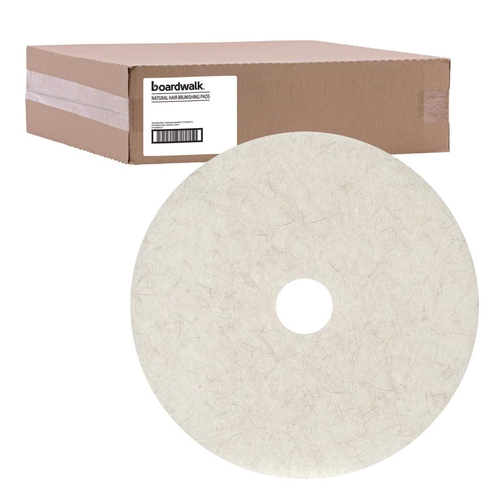 image:imageBoardwalk BWK4019NAT 19 in Diameter Burnishing Floor Pads  Natural White 5Carton