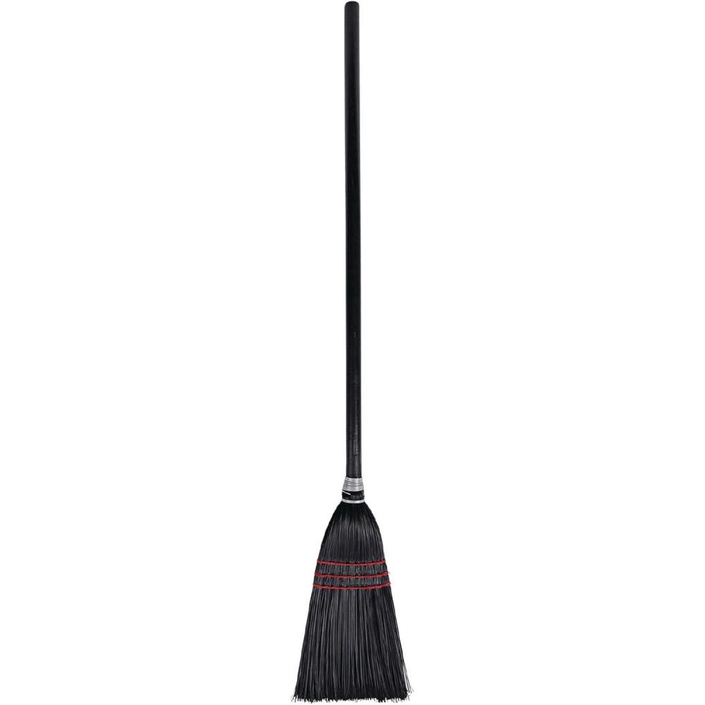 image:imageBoardwalk BWK951BP Flag Tipped Poly Bristle 37 in  38 in Length Lobby Broom  NaturalBlack 1 Dozen