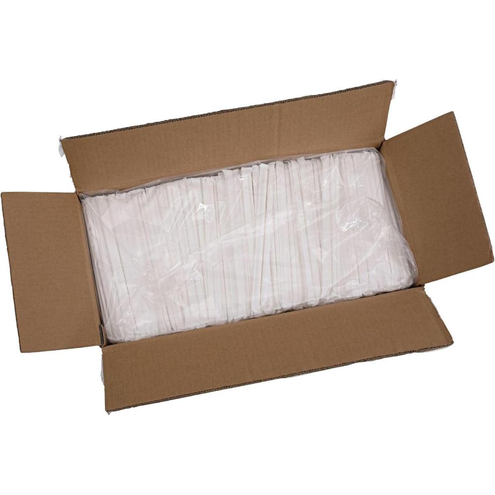 image:imageBoardwalk BWKPPRSTRWWR 775 in x 025 in Individually Wrapped Paper Straws  White 3200Carton