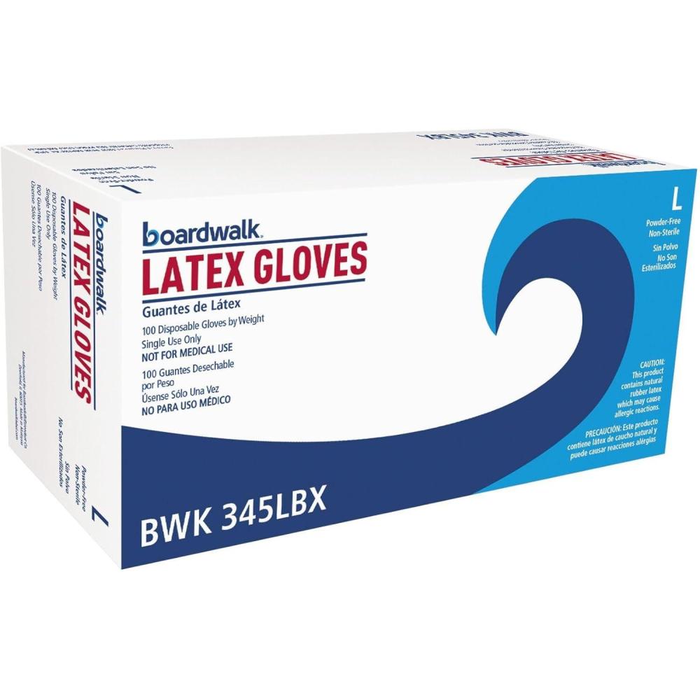 image:imageBoardwalk GeneralPurpose Latex Gloves PowderFree 44 Mil Large Natural 100box