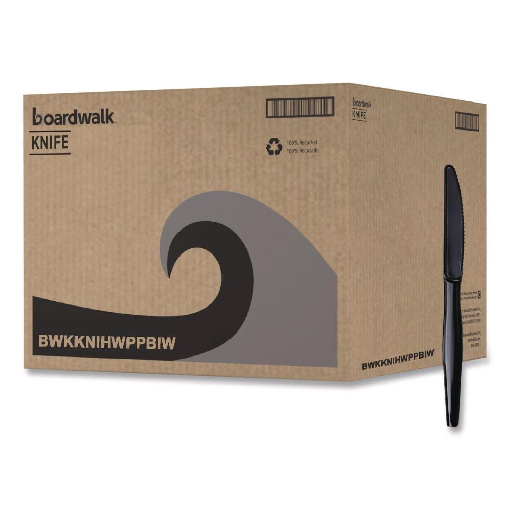 image:imageBoardwalk Heavyweight Wrapped Polypropylene Cutlery Knife Black 1000Carton