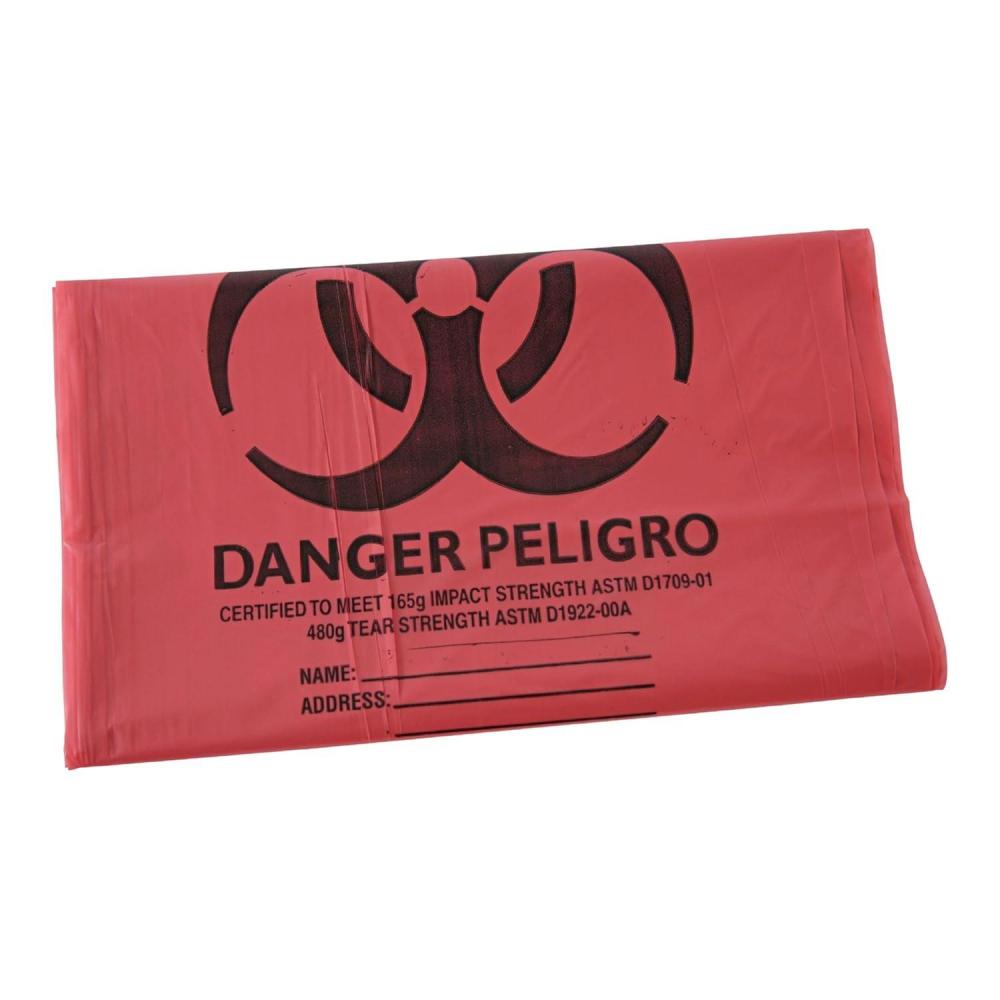 image:imageBoardwalk Linear Low Density Health Care Trash Can Liners 45 gal 13 mil 40 x 46 Red 100Carton