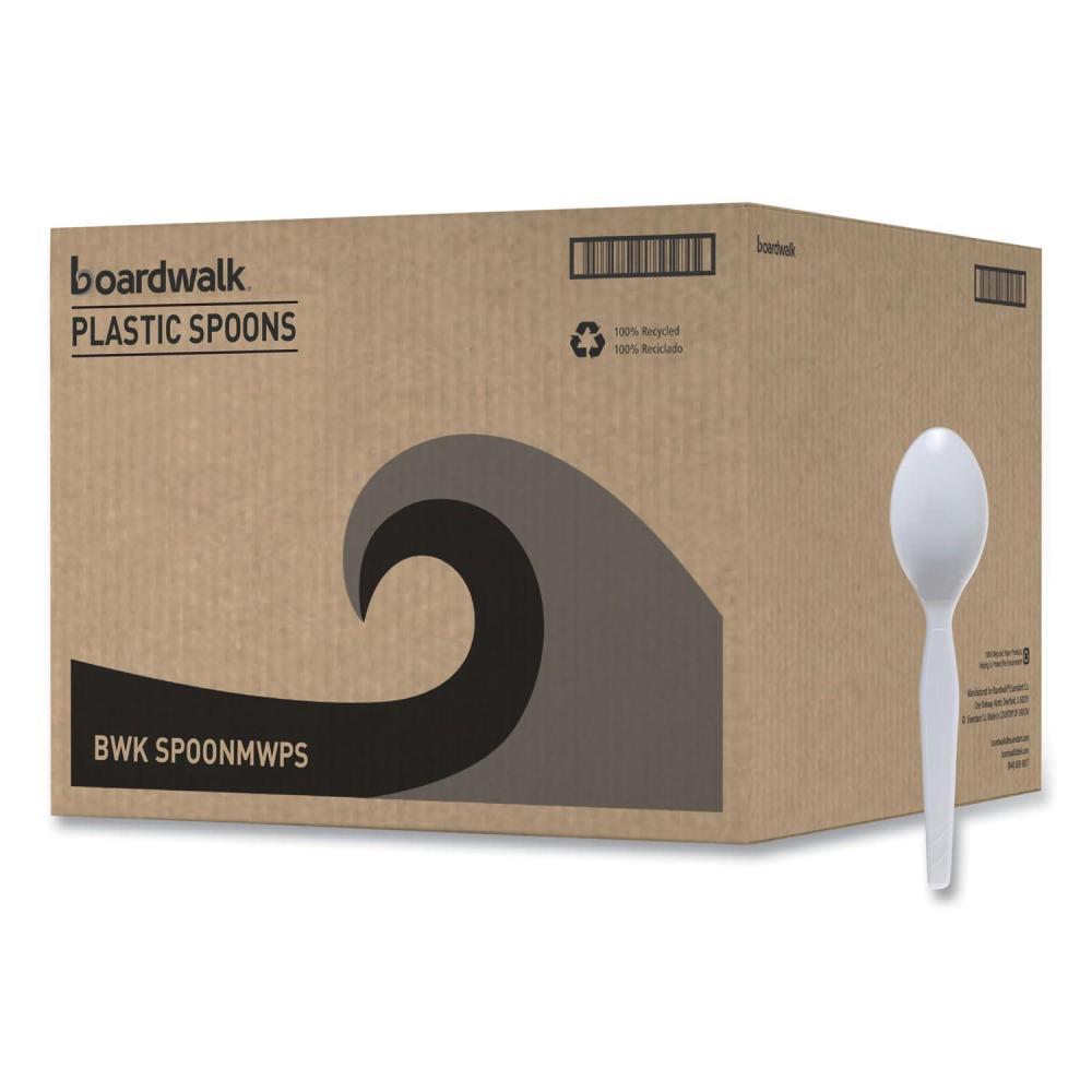 image:imageBoardwalk Mediumweight Polystyrene Cutlery Teaspoon White 10 Boxes of 100Carton