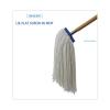Boardwalk Cut-End Lie-Flat Wet Mop Head, Rayon, 16oz, White, 12/Carton