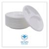 Boardwalk Hi-Impact Plastic Dinnerware, Plate, 3-Compartment, 10″ dia, White, 500/Carton