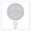 Boardwalk Hi-Impact Plastic Dinnerware, Plate, 3-Compartment, 10″ dia, White, 500/Carton