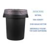 Boardwalk High Density Industrial Can Liners Coreless Rolls, 45 gal, 16 microns, 40 x 48, Natural, 25 Bags/Roll, 10 Rolls/Carton(White)