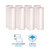 Boardwalk High Density Industrial Can Liners Coreless Rolls, 60 gal, 13 microns, 38 x 60, Natural, 25 Bags/Roll, 8 Rolls/Carton