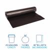 Boardwalk Recycled Low-Density Polyethylene Can Liners, 45 Gallon Garbage Bags, 1 mil, 40″ x 48″, Black, 10 Bags/Roll, 10 Rolls/Carton