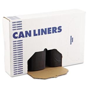 Boardwalk 519 SH-Grade Repro Can Liners, 38×58, 60gal, 1.2mil, Black, 10 Bags per Roll (Case of 10 Rolls)
