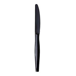 Boardwalk Heavyweight Wrapped Polystyrene Cutlery, Knife, Black, 1,000/Carton