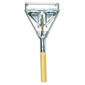 Boardwalk Quick Change Metal Head Mop Handle for No. 20 and Up Heads, 54″ Wood Handle