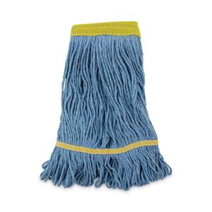 Boardwalk Super Loop Wet Mop Head, Cotton/Synthetic Fiber, 5″ Headband, Small Size, Blue, 12/Carton
