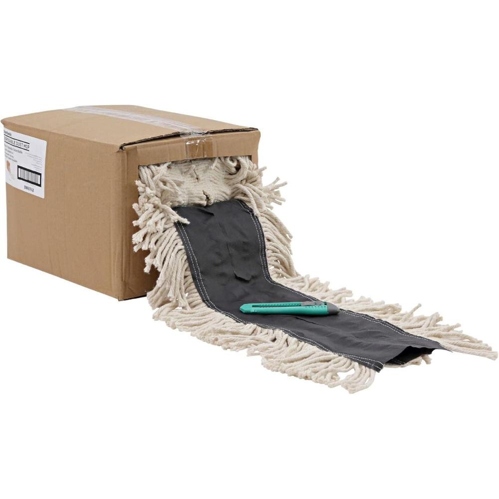 image:imageBoardwalk BWKFF40 5 in Flash Forty Disposable Cotton Dustmop  Natural