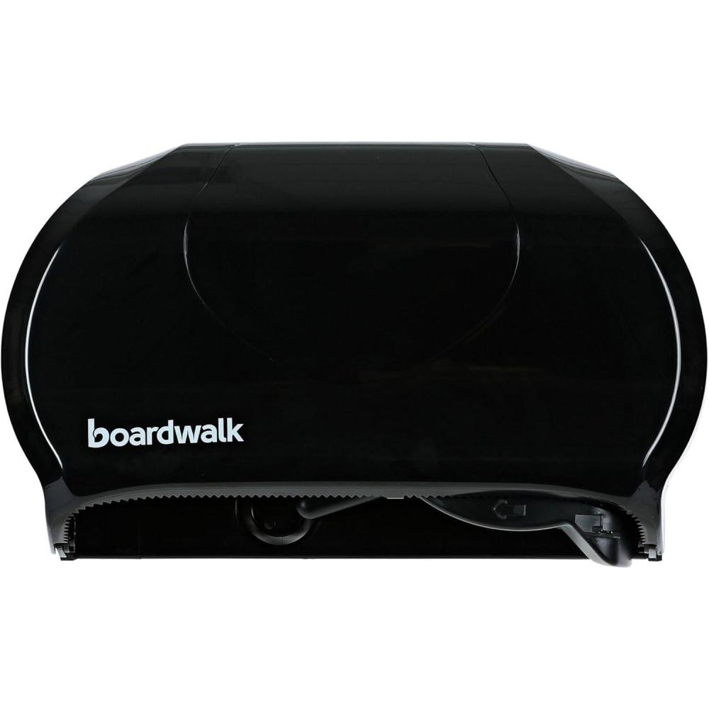 image:imageBoardwalk R3670BKBW 13 in x 675 in x 875 in Standard Twin Toilet Tissue Dispenser  Black