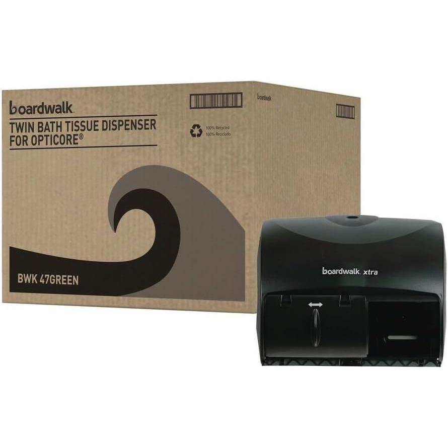 image:imageBoardwalk Xtra 2Roll Controlled Bath Tissue Dispenser 1113 x 738 x 888 Translucent Black