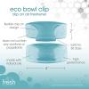 Fresh Products Eco Bowl Clip Air Freshener Versatile Design Toilet Freshener Trash Freshener Chemical Free Natural Oils Discreet Lasts 30 Days Made in the USA Cucumber Melon 12 pk(Light Blue)