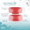 Fresh Products Eco Bowl Clip Air Freshener Versatile Design Toilet Freshener Trash Freshener Chemical Free Natural Oils Discreet Lasts 30 Days Made in the USA Cucumber Melon 12 pk(Red)