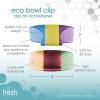 Fresh Products Eco Bowl Clip Air Freshener Versatile Design Toilet Freshener Trash Freshener Chemical Free Natural Oils Discreet Lasts 30 Days Made in the USA Cucumber Melon 12 pk(Variety Pack)