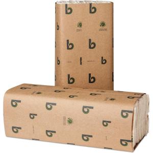 Boardwalk 51GREEN Boardwalk Green C-Fold Towels, Natural White, 10 1/8 x 12 3/4, 150/Pk, 16 Pks/Ct