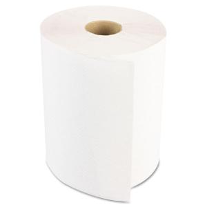 Boardwalk 6250 Hardwound Paper Towels, Nonperforated 1-Ply White, 350 ft (Case of 12 Rolls)(White)