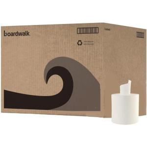 Boardwalk Center-Pull Roll Towels, 2-Ply, 10″w, White, 600/Roll, 6/Carton(white)