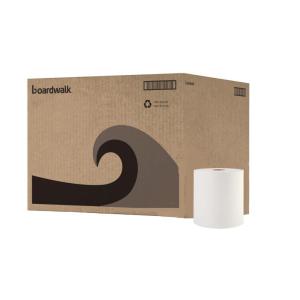 Boardwalk Hardwound Paper Towel Rolls, 8″ x 800ft Rolls, 6 Rolls Per Carton, White Commercial Bathroom Towels, Strong, Durable, Absorbent