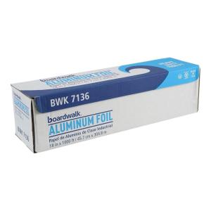 Boardwalk 7136 Extra Heavy-Duty Aluminum Foil Roll, 18″ x 1000 ft, Silver